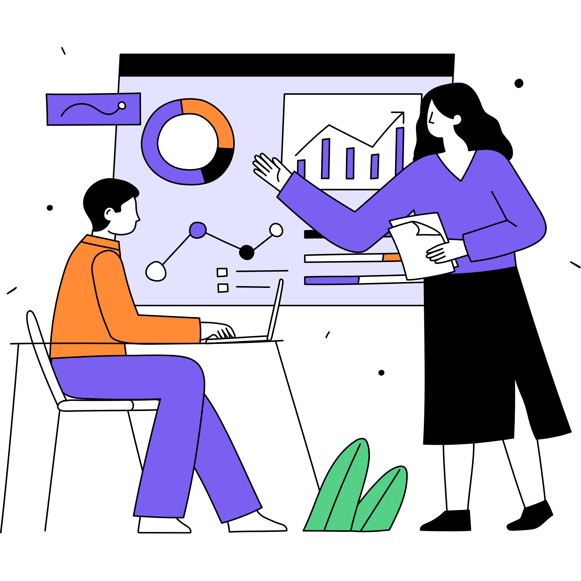 Ilustración sobre innovación tecnológica